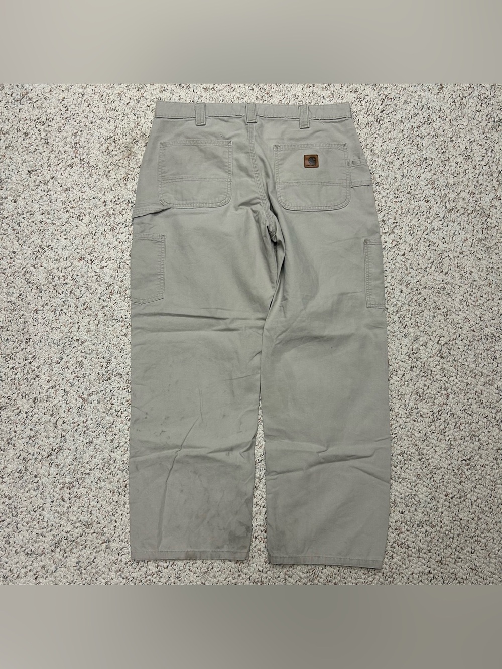 Carhartt Men's 35x30 Canvas Dungaree Carpenter Pants Loose Original B151 TAN